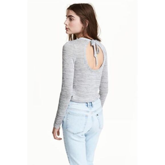 H&M Fine-knit jumper Sweater in Light Heather Gray Size S - Picture 1 of 8
